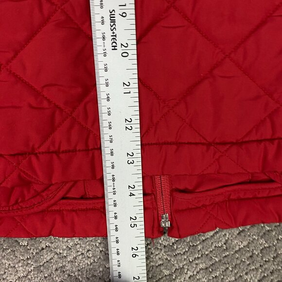 Lauren Ralph Lauren Quilted Vest Womens 2X Red Utility Plus Size Padding Zip - Picture 13 of 13